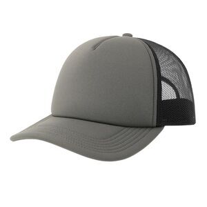 Atlantis Unisex Adult Rapper-S 5 Panel Recycled Mid Visor Trucker Cap / Dark Gre